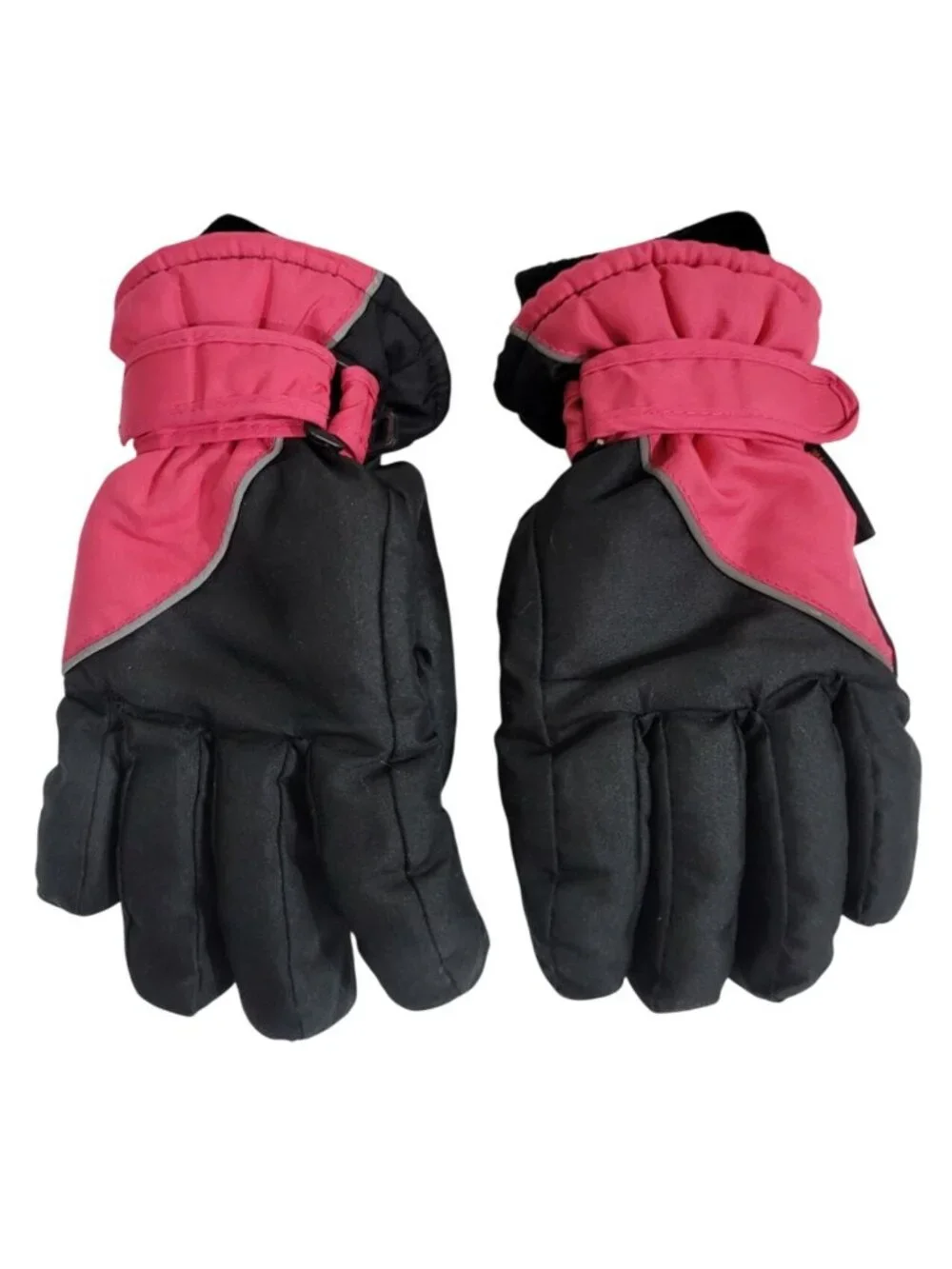 Thinsulate Black Pink Insulated Gloves Adjustable Strap Thermal Lining Women's S